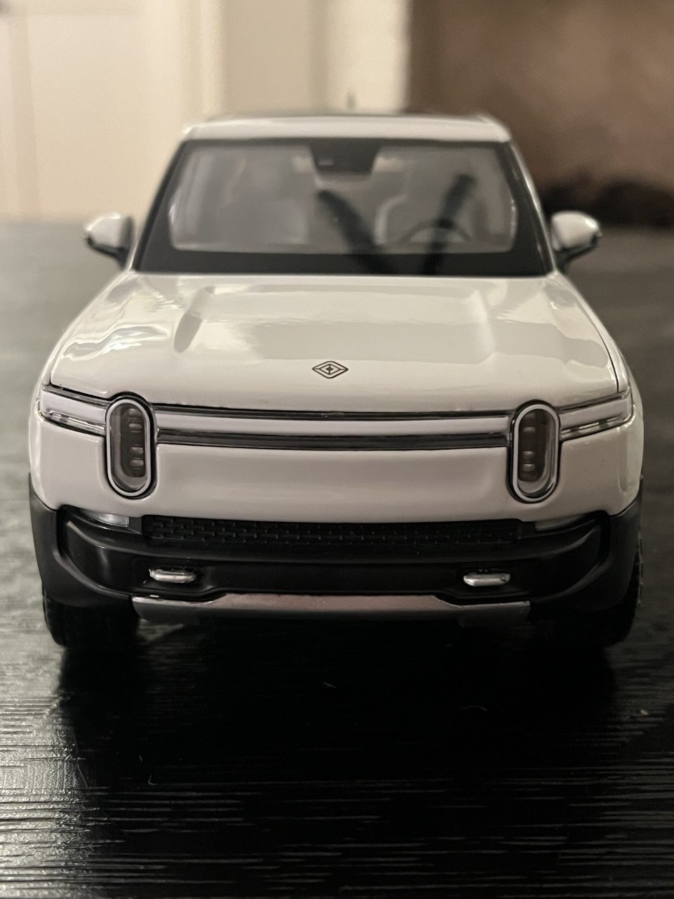 R1T Scale Model front view showing headlight detail